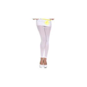 Legging blanc fin opaque et uni 